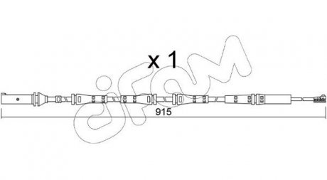Датчик зносу гальмівних колодок (задніх) BMW 5 (G30/F90)/7 (G11/G12) 15- (L=921mm) CIFAM SU351