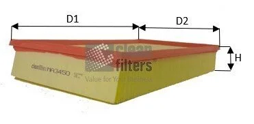 Фільтр повітря AUDI A3 CLEAN FILTERS MA3450