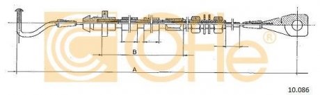 Тросик газу COFLE 10086