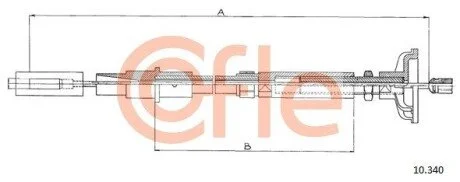 Трос сцепления VW Golf 1,6D 83- COFLE 10.340