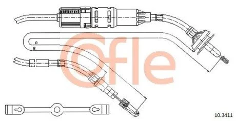Трос сцепления VW Golf / Jetta Diese -91 COFLE 10.3411