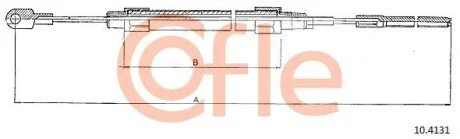 Трос ручного гальма BMW 316-318is-320-325-328-TDS-M3 ABS (E36) (дискові гальма) 1631/1062 COFLE 104131