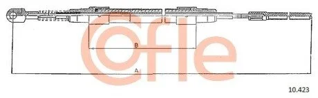 Трос ручного гальма COFLE 10423