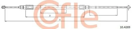 Трос ручного тормоза зад. X1(E84) 09- Л.=Пр. (1560/770) COFLE 10.4269