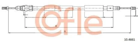 Трос ручного гальма COFLE 104661