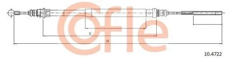 Трос ручника COFLE 10.4722