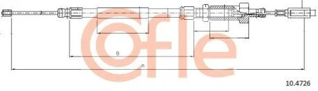 Трос ручного тормоза перед. Ducato/Boxer 02-06 (диск.) (1463/645) COFLE 10.4726