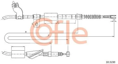 Трос ручного гальма COFLE 105230 (фото 1)