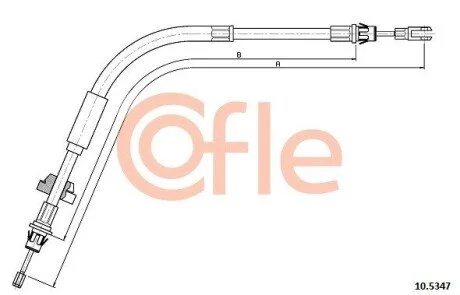 Трос ручного тормоза перед.Ford Tourneo Cucstom Autobus 2012/04- COFLE 10.5347
