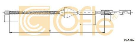 Трос стояночного тормоза COFLE 10.5382 (фото 1)