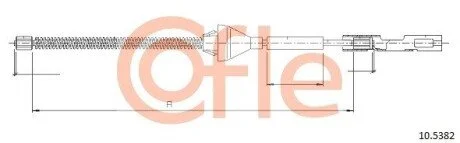 Трос стояночного тормоза COFLE 10.5382