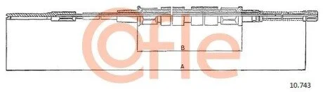Трос ручного гальма COFLE 10743
