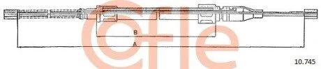 Трос ручника COFLE 10.745