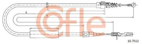 Трос ручного гальма COFLE 107512