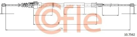 Трос ручного гальма COFLE 107562