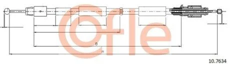 Трос ручного гальма COFLE 10.7634
