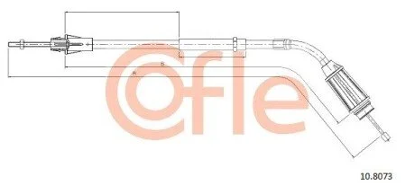 Трос ручного гальма COFLE 108073