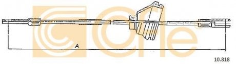 Трос ручного гальма COFLE 10818 (фото 1)
