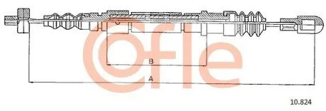 Трос гальма стоянки COFLE 10.824 (фото 1)