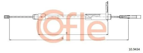 Трос ручника COFLE 10.9434