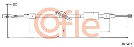 Трос ручного гальма COFLE 109437
