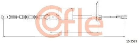 Трос ручного гальма COFLE 109589