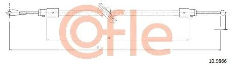 Трос ручного гальма COFLE 109866