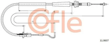 Тросик газу COFLE 110637