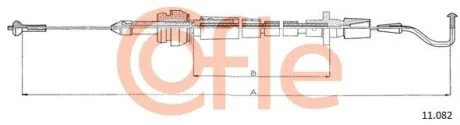 Трос акселератора VW Golf 1,8E 83-91/Passat 1,8-2,0E 88- COFLE 11.082 (фото 1)