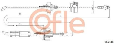 Трос сцепления COFLE 112148