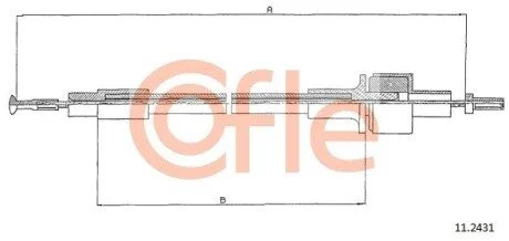 Трос сцепления COFLE 11.2431