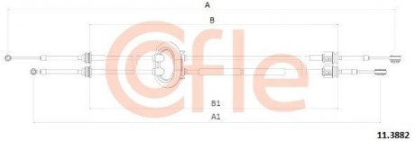 Трос, ступенчатая коробка передач COFLE 113882