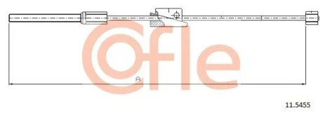 Трос ручного гальма COFLE 115455