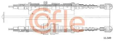 Трос ручного тормоза Ford Ssorpio 85-4/91 COFLE 11.549