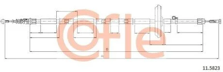 Трос ручного гальма COFLE 115823