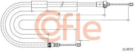 Трос ручного гальма COFLE 116572