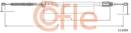 Трос ручного гальма COFLE 116595