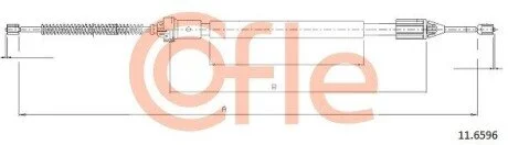 Трос ручного гальма COFLE 116596