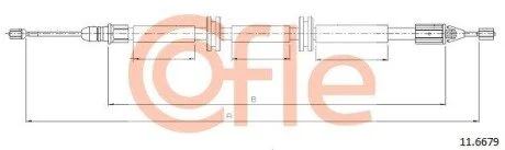 Трос ручного гальма COFLE 11.6679
