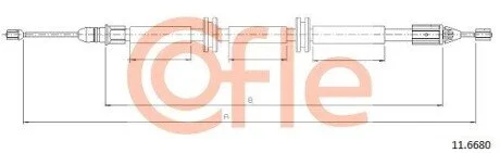 Трос ручного гальма COFLE 11.6680