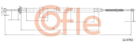 Трос ручного гальма COFLE 120702