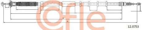 Трос ручного гальма COFLE 120753