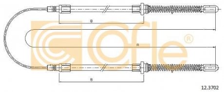 Трос ручного гальма COFLE 123702