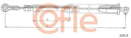 Трос ручного гальма COFLE 12519