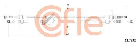 Трос КПП (к-кт) 1.2, 1.3 MJTD, 1.9 D, 1.9 JTD Doblo/Fiat COFLE 127282