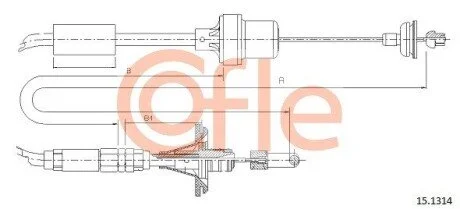 Трос зчеплення COFLE 151314