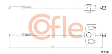 Трос ручного тормоза перед. Qashqai/Koleos 07- (262) COFLE 17.0324