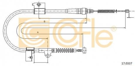 Трос ручного гальма COFLE 170337