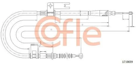 Трос ручного гальма COFLE 170659