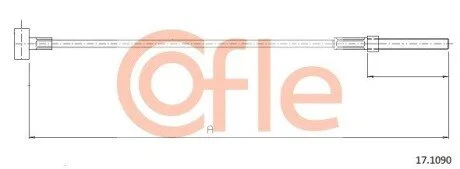 Трос ручного гальма COFLE 171090